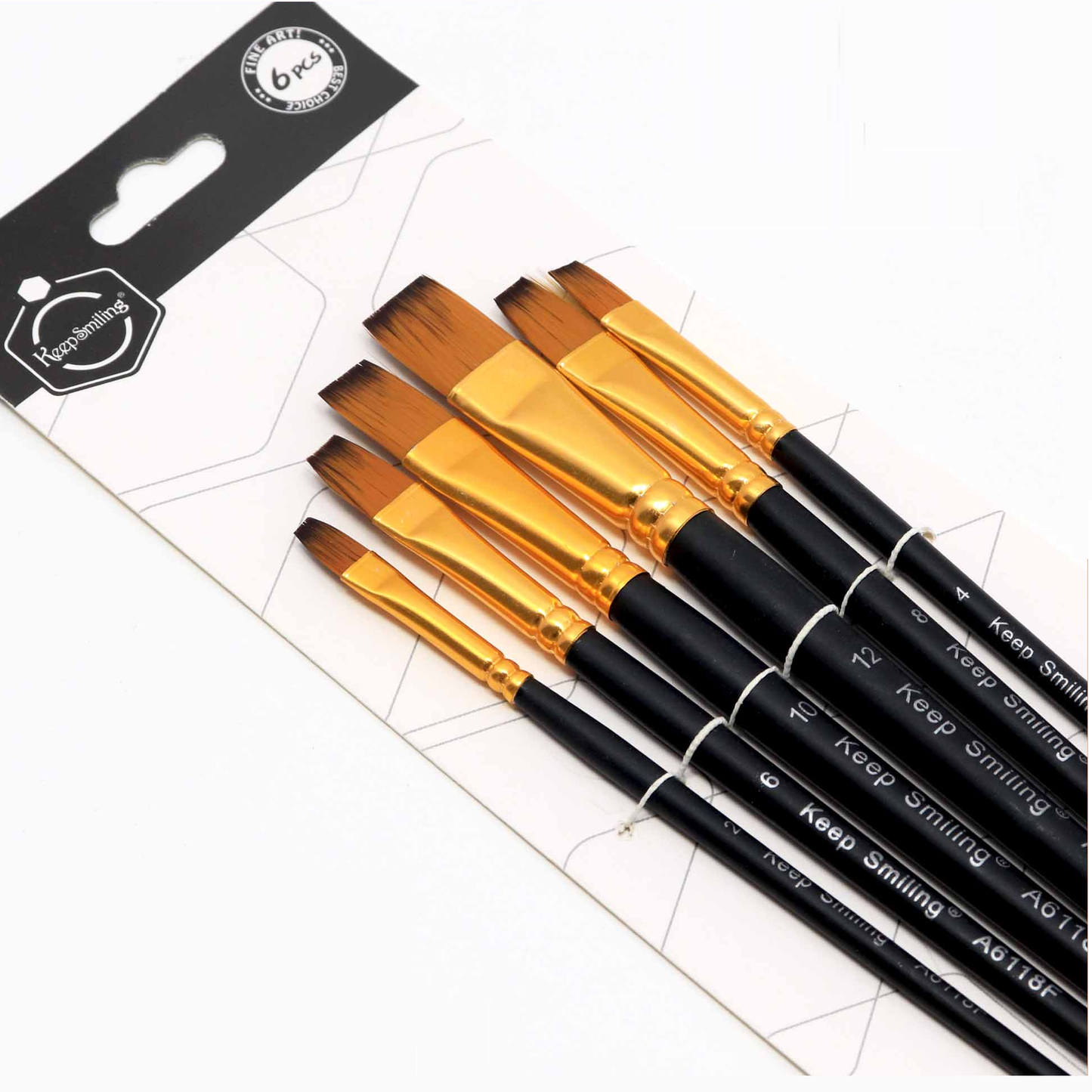 Keep Smiling Artist Brush Set 6Pcs A6118.