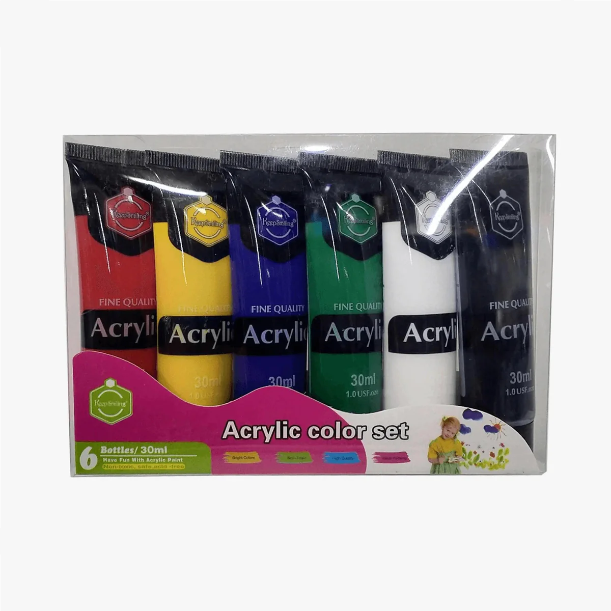 Keep Smiling Acrylic Paint Set 30ml.