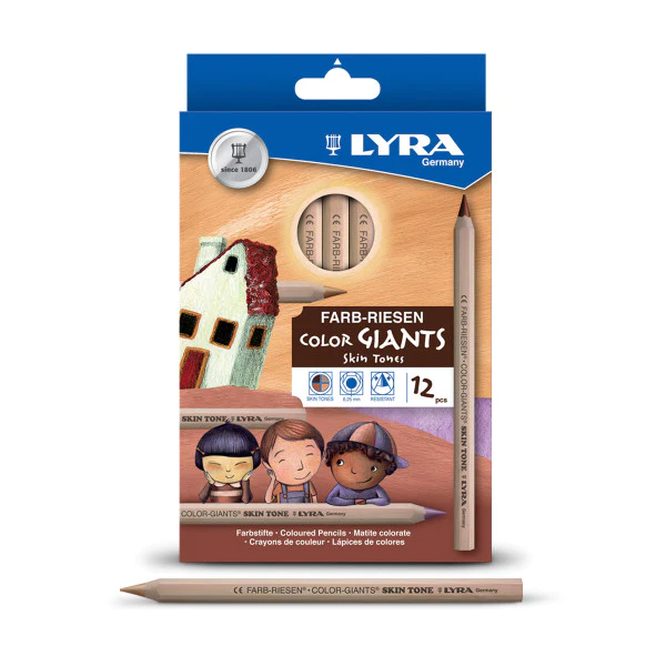 Lyra Skin Tone Color Pencil Set Of 12.