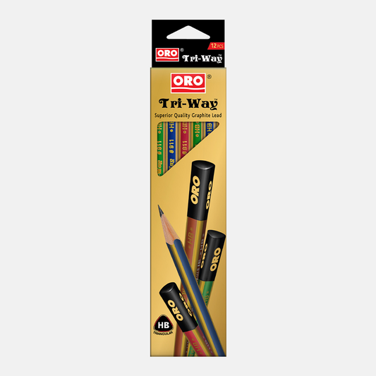 Oro Lead Pencil Tri-Way 911 Pack Of 12 (Set Of 2)
