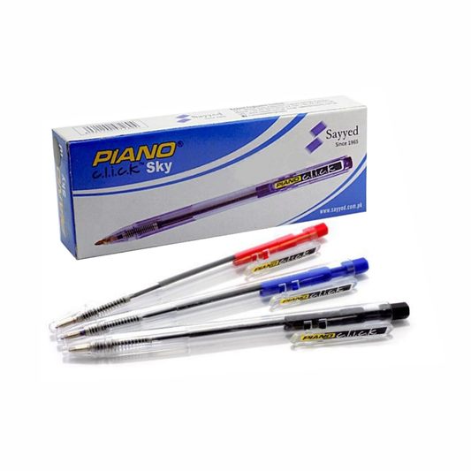 Piano Ball Point Click Sky Pack Of 10