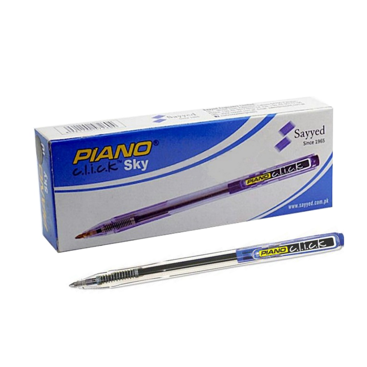 Piano Ball Point Click Sky Pack Of 10