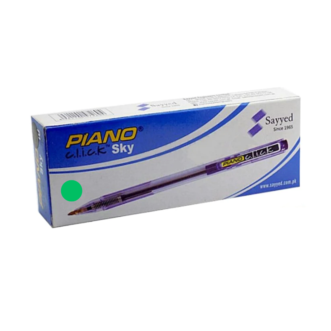Piano Ball Point Click Sky Pack Of 10