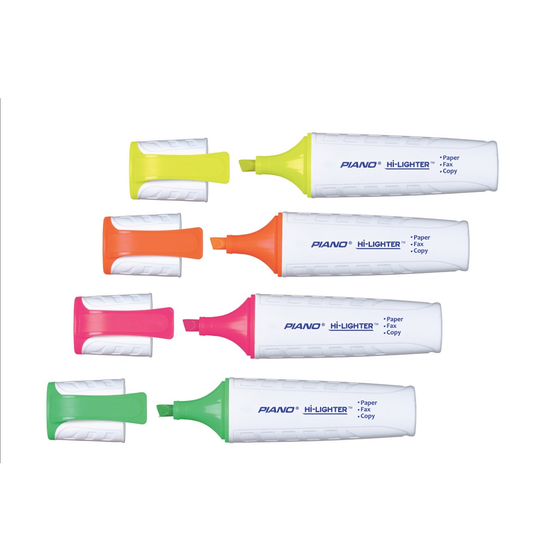 Piano Highlighter White Body Pack Of 4 Pcs