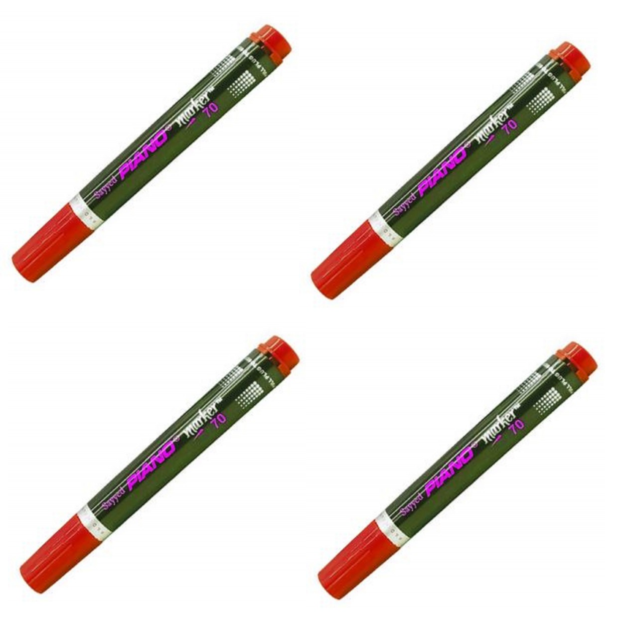 Piano Permanent Marker 70-Round 4 Pcs.