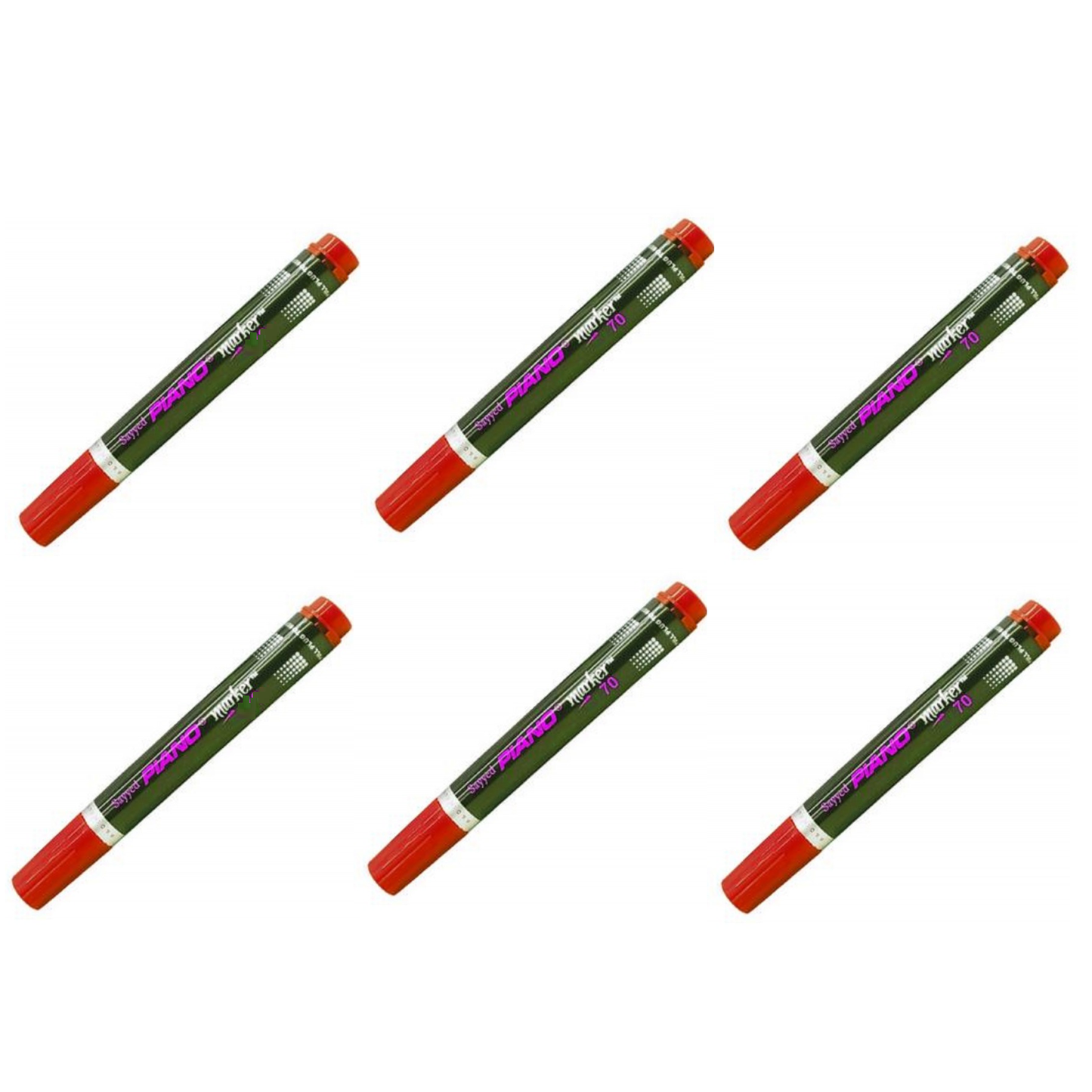 Piano Permanent Board Marker 90-Chisel 6PCs