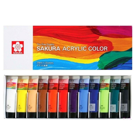 Sakura Acrylic Color 20ml Set Of 12.
