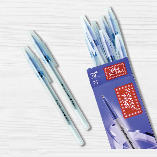 Signature Ball Pen Matte Blue Pack Of 10.