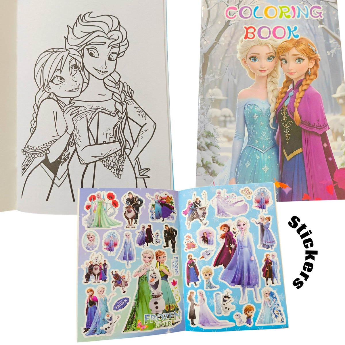 A5 coloring book with stickers