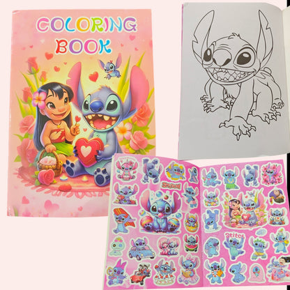 A5 coloring book with stickers