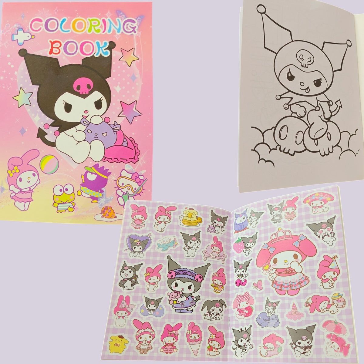 A5 coloring book with stickers