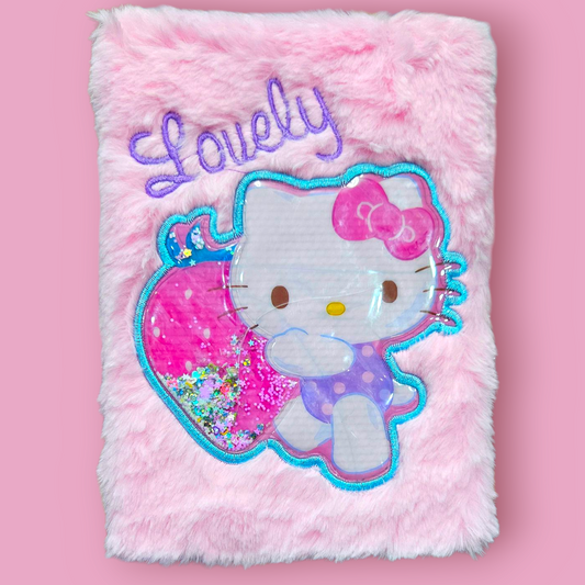 Fancy Note Book Journal A5 Furr Lovely Kitty Pink Single Piece