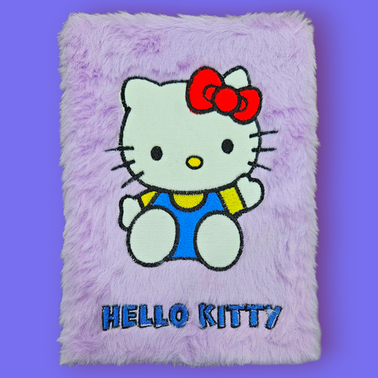 Fancy Note Book Journal A5 Furr Hello Kitty Purple Single Piece