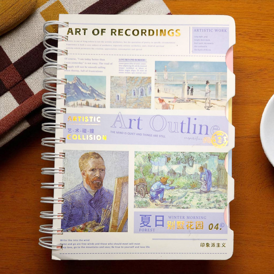 Van Gogh Art World Hardback Ring  Notebook A5