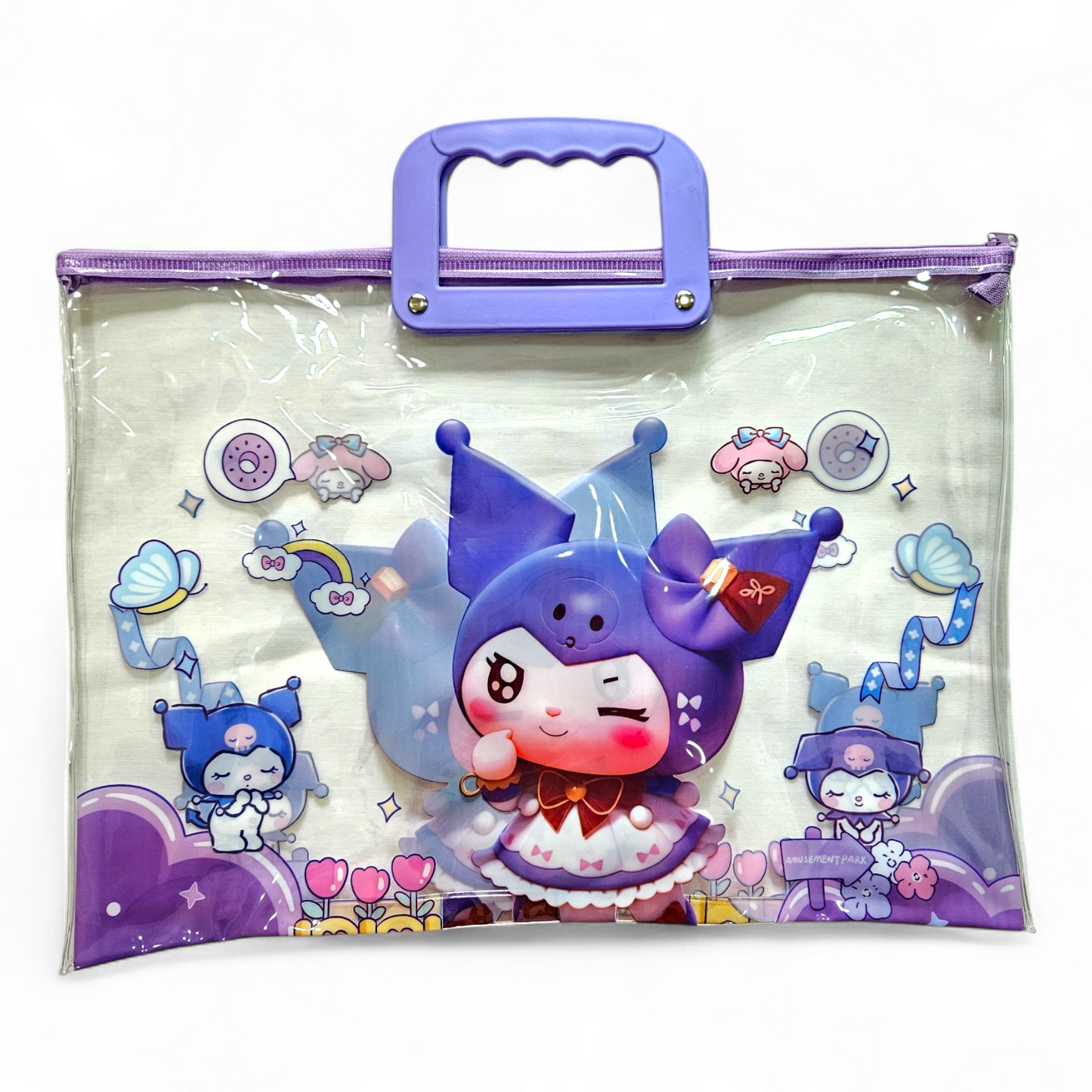 Clear Zipper folder bag kids/Document File #8095