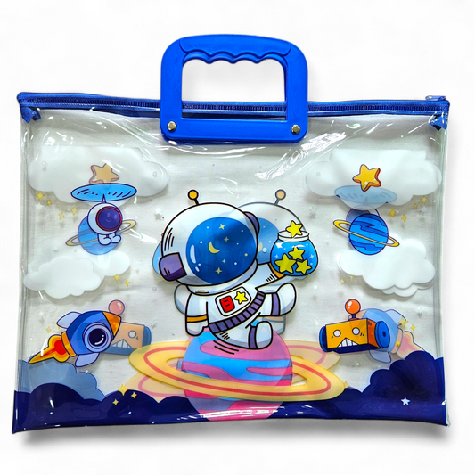 Clear zipper folder bag with handles (8095) SPACE