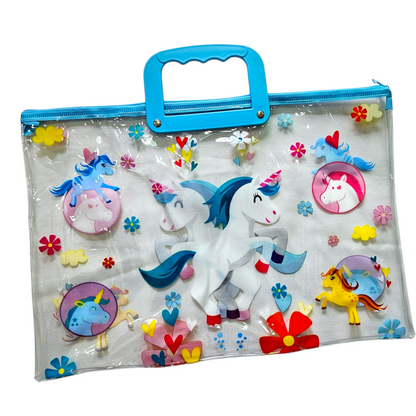 Clear Zipper folder bag kids/Document File #8095