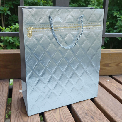 Zip design goodie bag/ gift bag(2185) quilted cardboard
