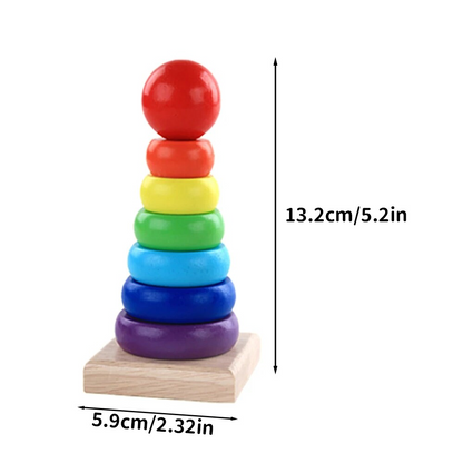 Wooden Educational Rainbow Tower