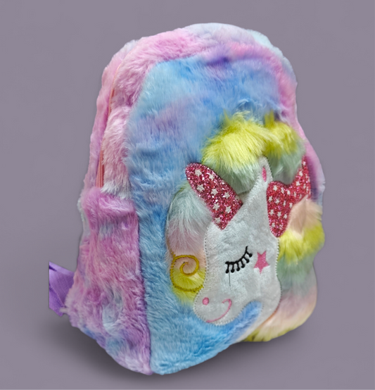 Picnic Bagpack/ preschool bag Fur Unicorn #306-5 Size 12"