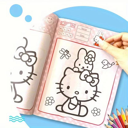 Fine quality pages for coloring book with stickers