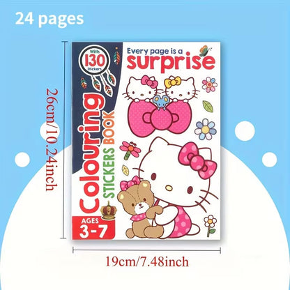 Fine quality pages for coloring book with stickers