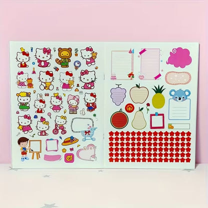 Fine quality pages for coloring book with stickers