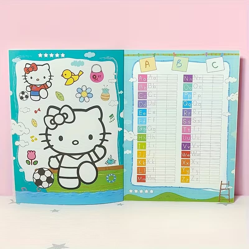 Fine quality pages for coloring book with stickers