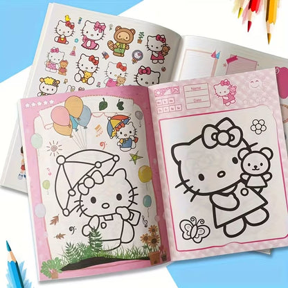 Fine quality pages for coloring book with stickers