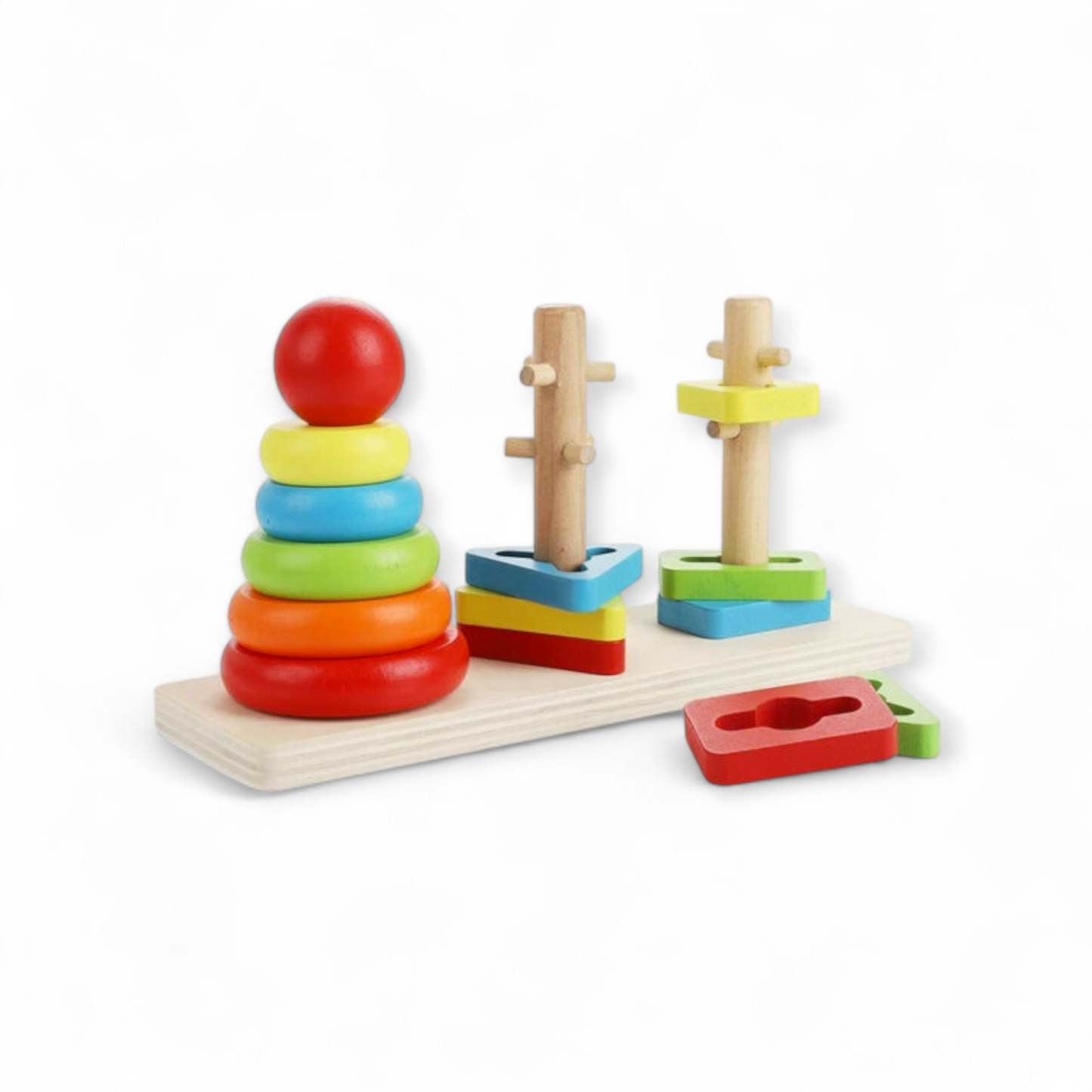 Wooden Toy Three Columns