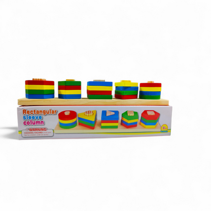 Wooden Toy Rectangular Sleeve Column #1738