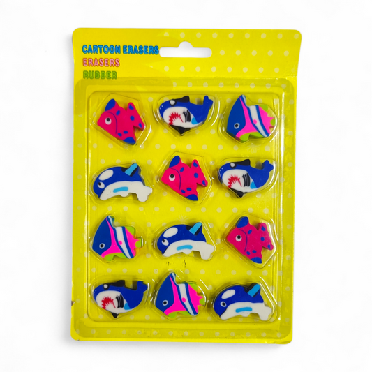 Fish Erasers Pack Of 12 #958