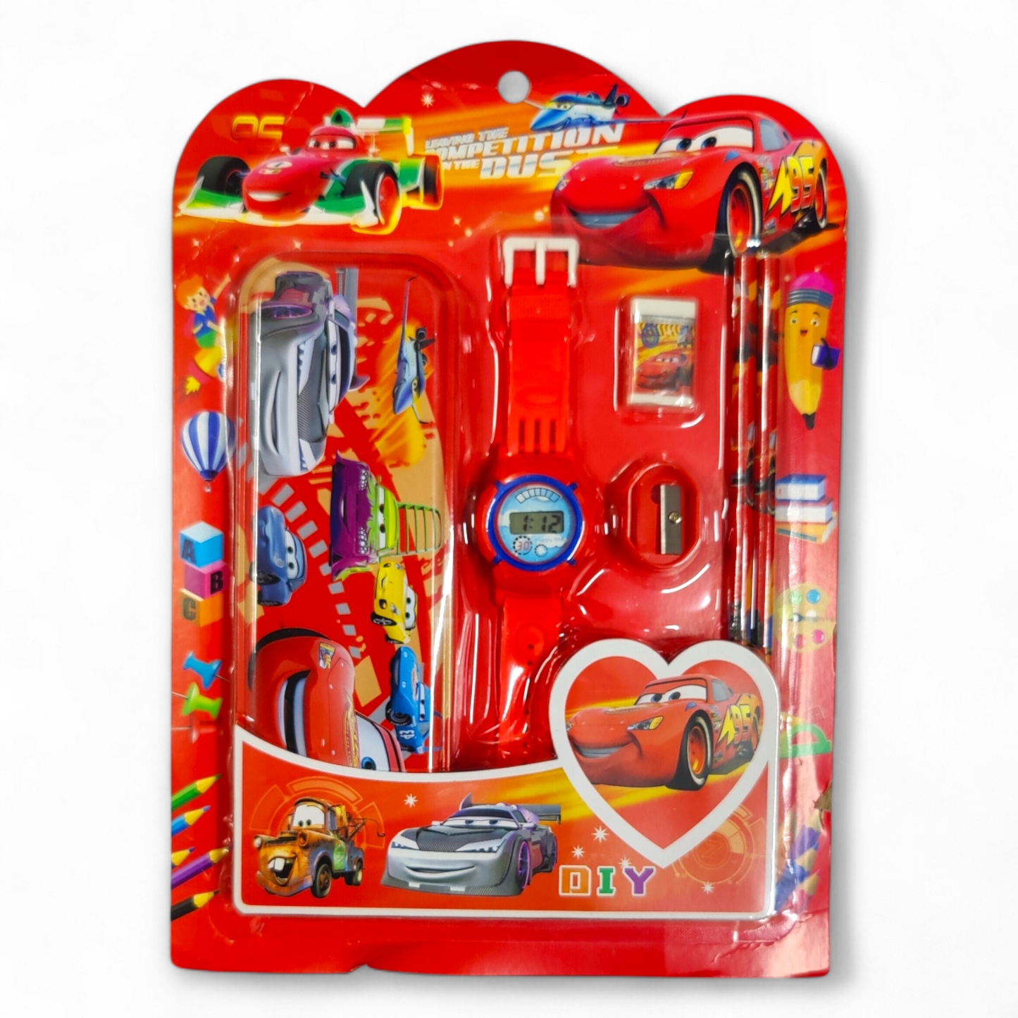 Kids Stationary Set Tin box & Watch #6603