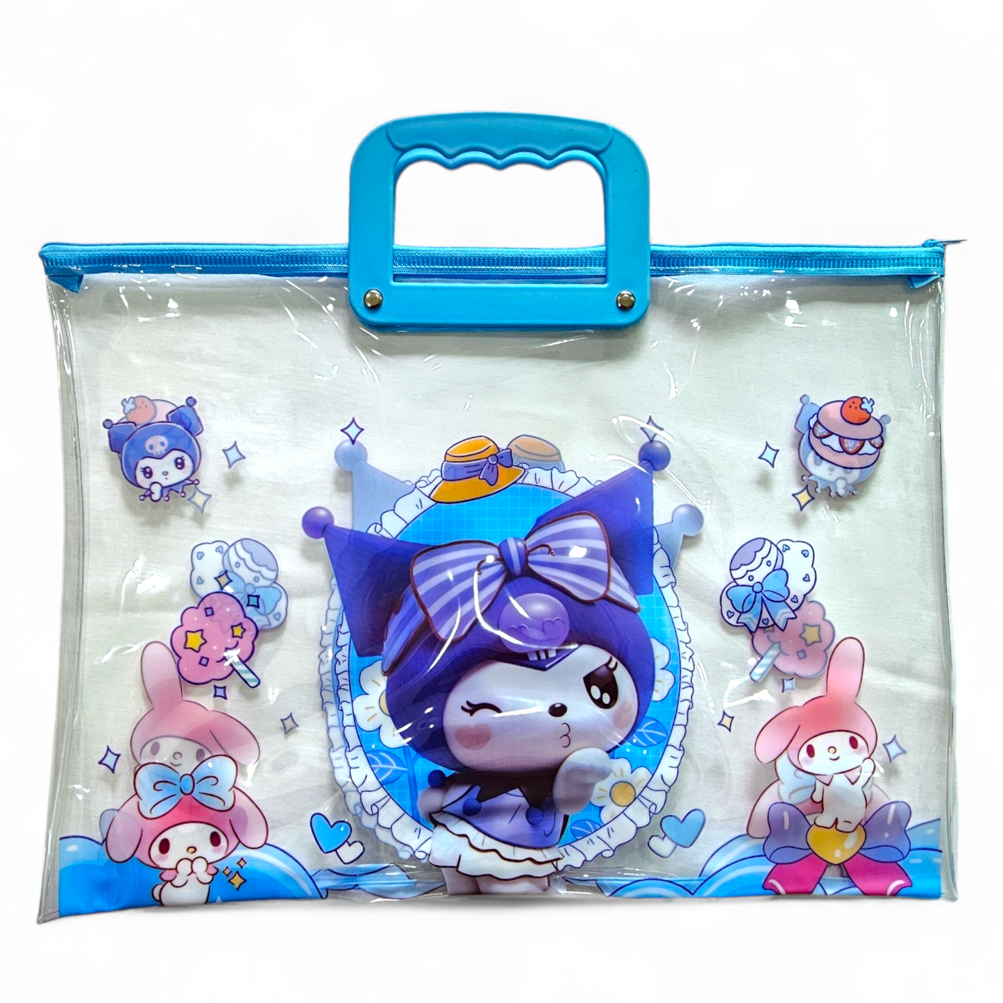 Clear Zipper folder bag kids/Document File #8095
