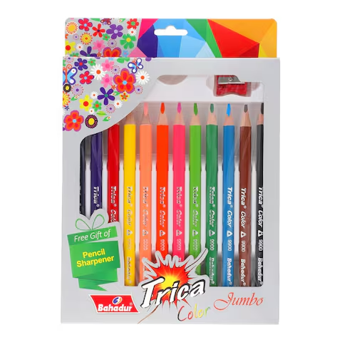 Bahadur Trica Jumbo Color Pencil Pack Of 12