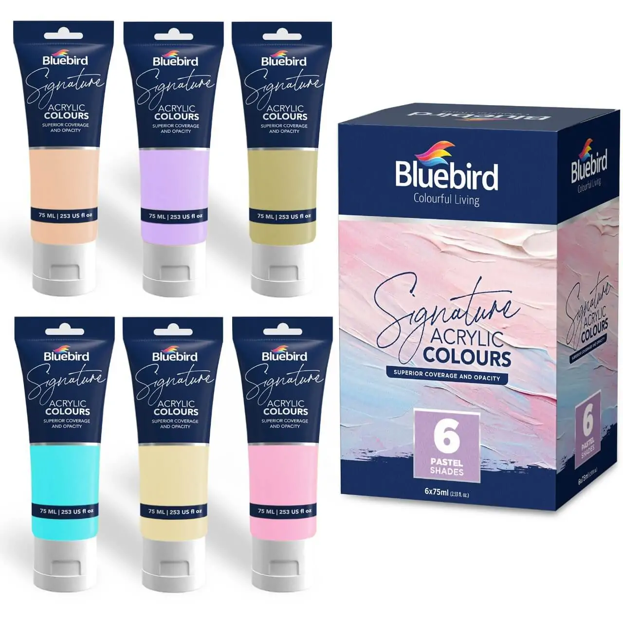 Bluebird Signature Acrylic 75ml Set Of 6