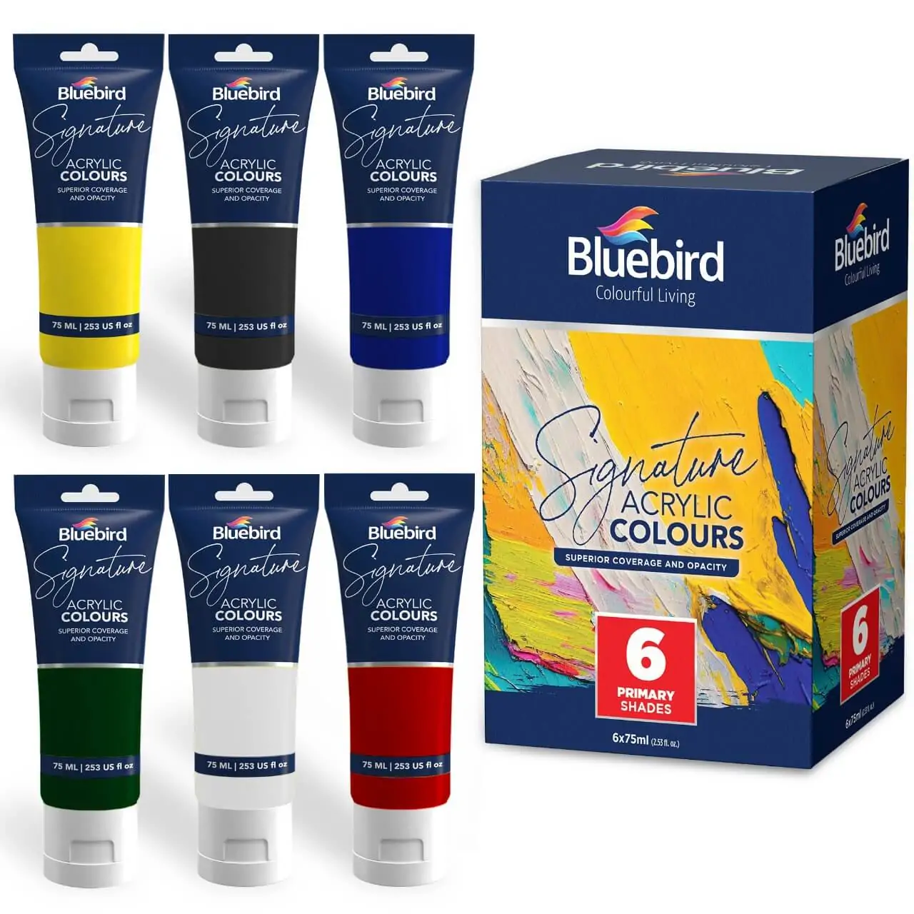 Bluebird Signature Acrylic 75ml Set Of 6