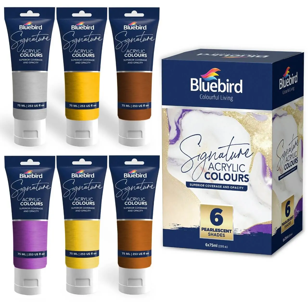 Bluebird Signature Acrylic 75ml Set Of 6