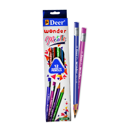 Deer Pencil Wonder Metallic Pack Of 12 (set Of 3)