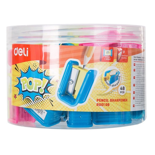 Deli Pop Pencil Sharpener 48 Pcs Jar (00106)