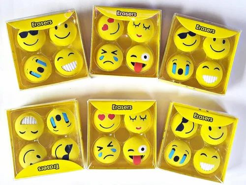 Emoji Eraser Set Of 4 Pcs