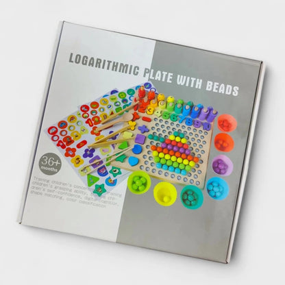 Logarithmic Plate With Beads #1754