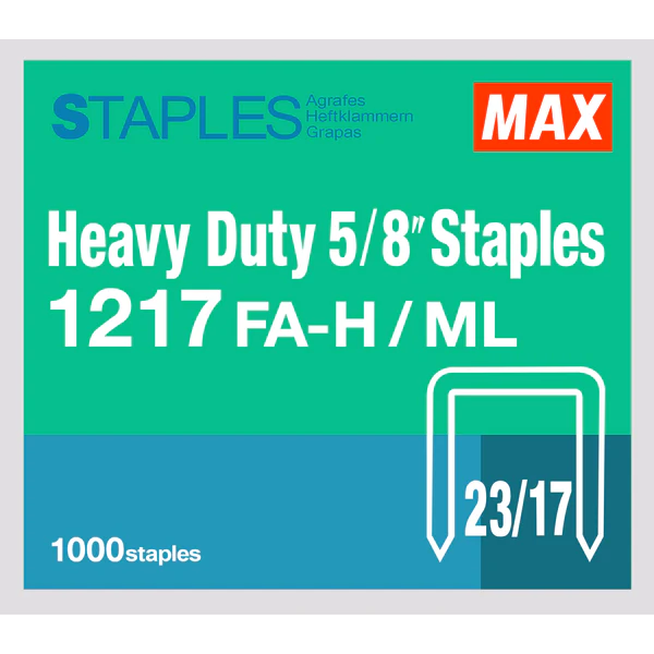 Max Heavy Duty Staples 1217 FAH