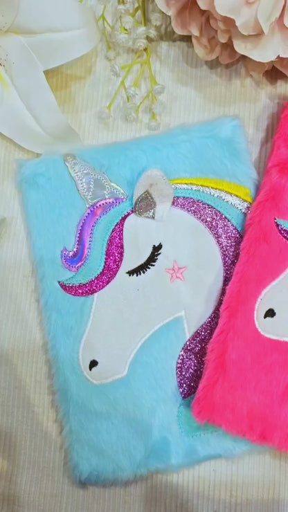 Fancy Note Book  Journal A5 Furr Unicorn Single Piece