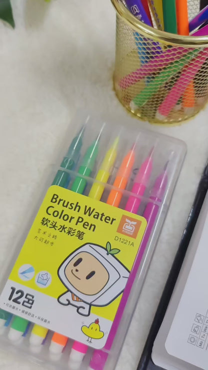 Brush water color 12 markers