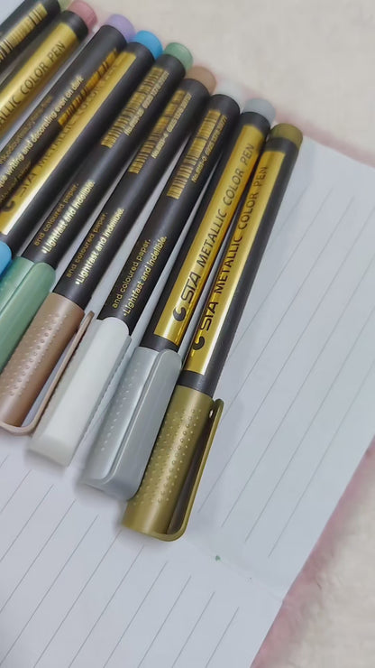 STA Premium Metallic Marker Pens