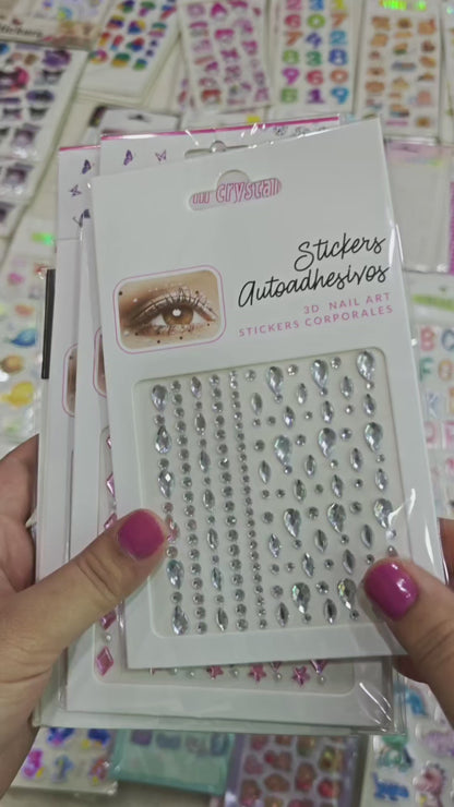Pearl beads for face, hair and nails stickers