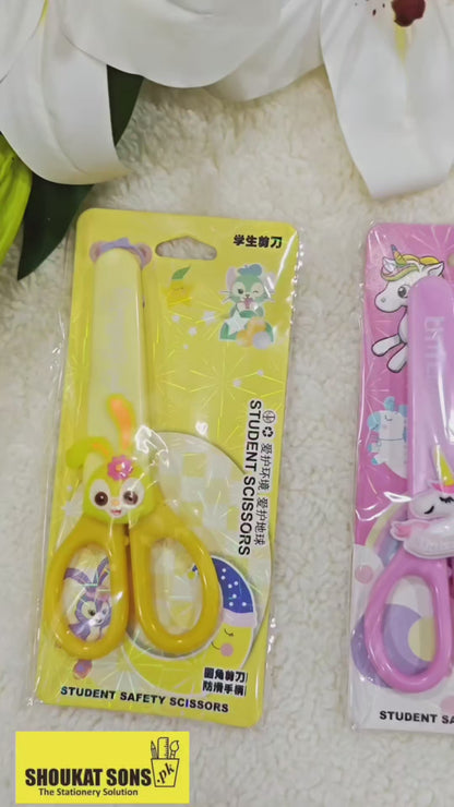 Kids stainless steel Scissors with safety cover