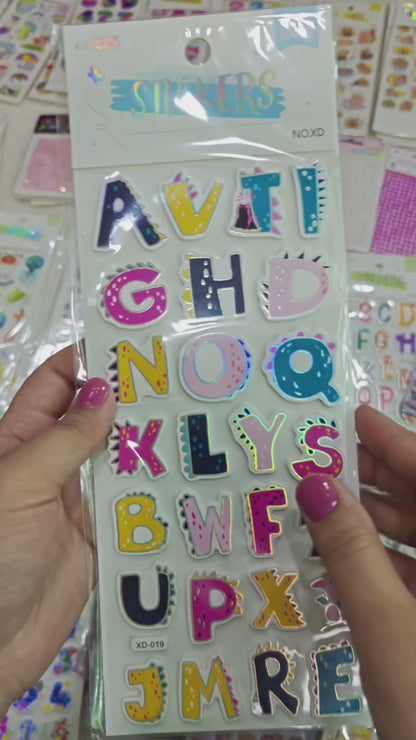 ABC initials stickers (XD-019, 020)