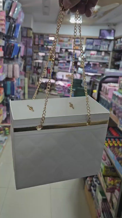 Multipurpose Gift bags / flower gift box with golden chain (removable flower stand from inside)